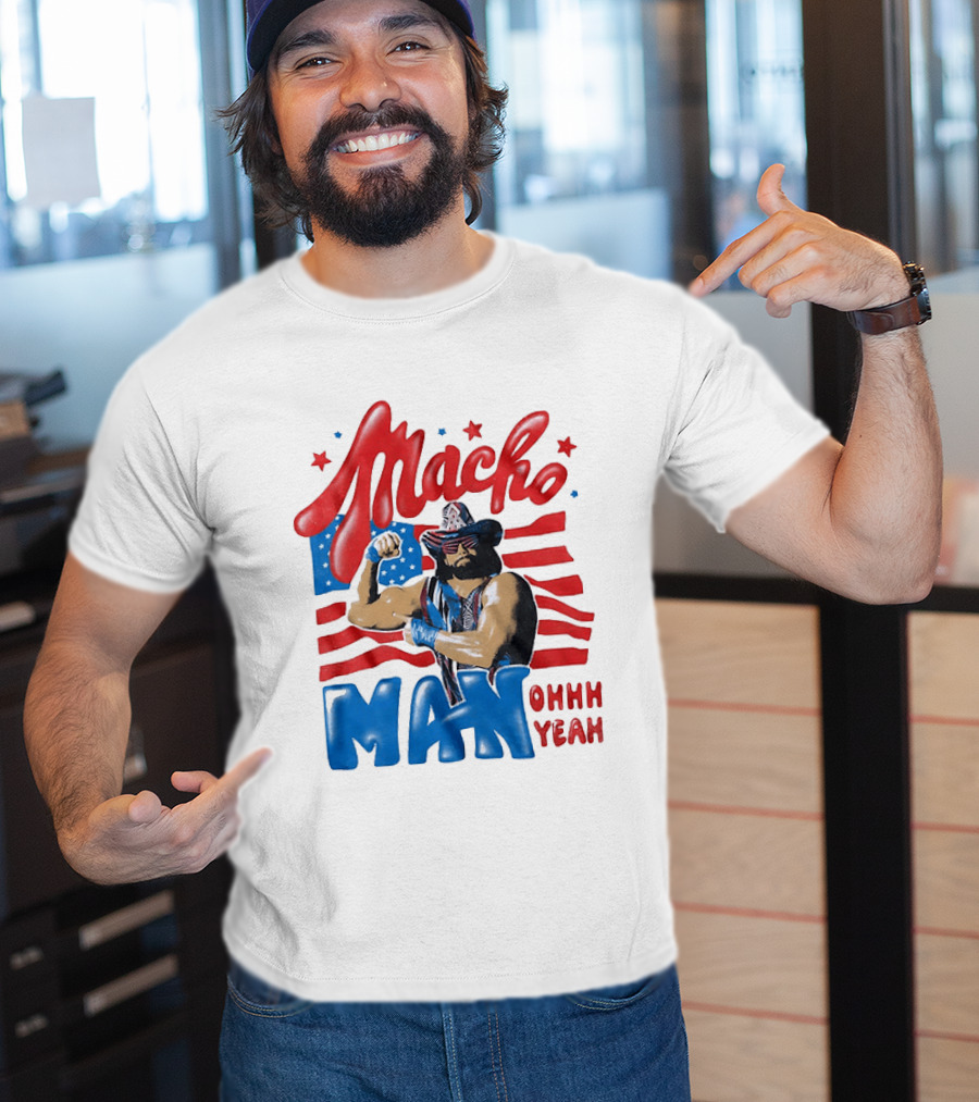 Macho Man Ohhh Yeah Patriotic Wrestling T-Shirt