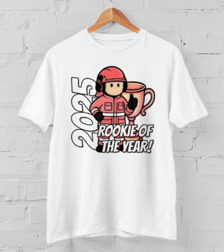 2025 Rookie Of The Year Fireman Trophy Orange Team T-Shirt