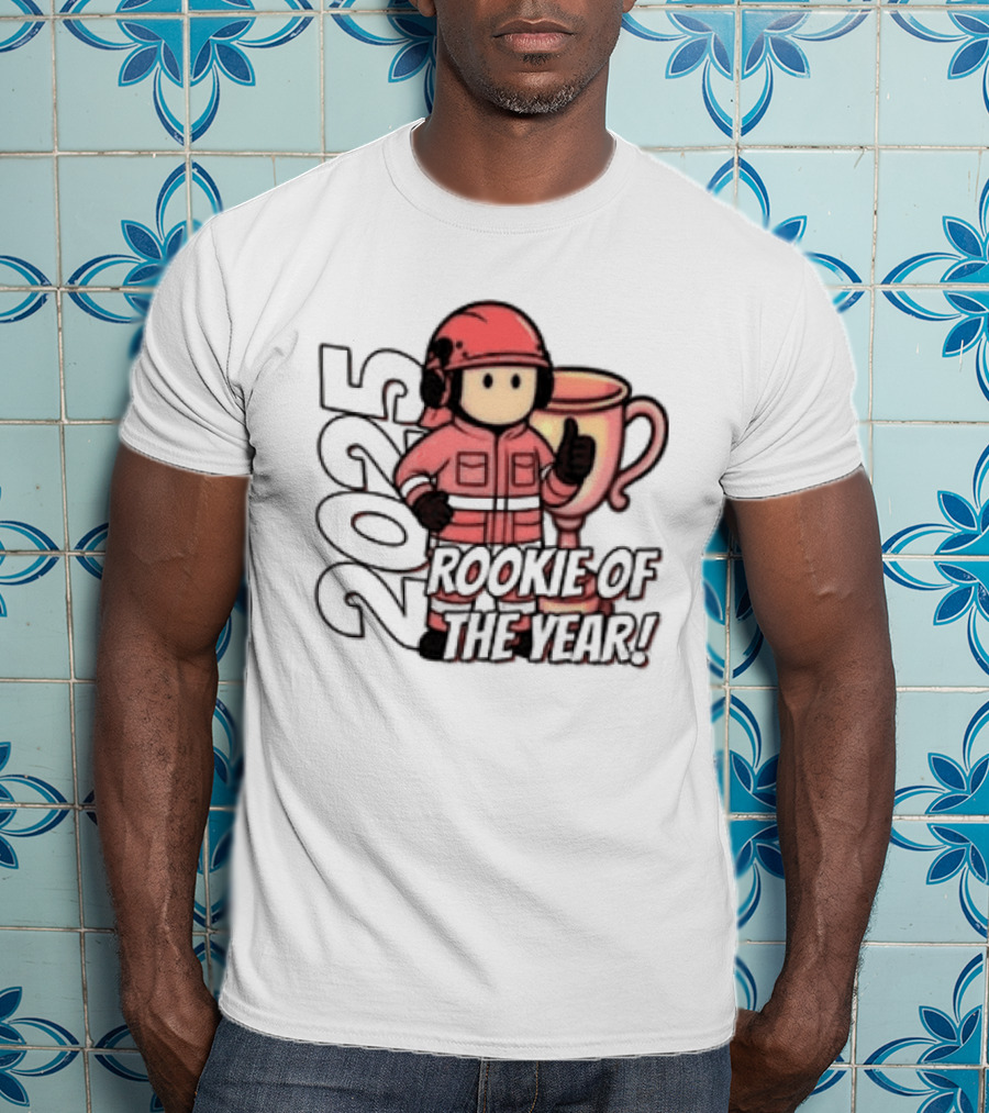 2025 Rookie Of The Year Fireman Trophy Orange Team T-Shirt