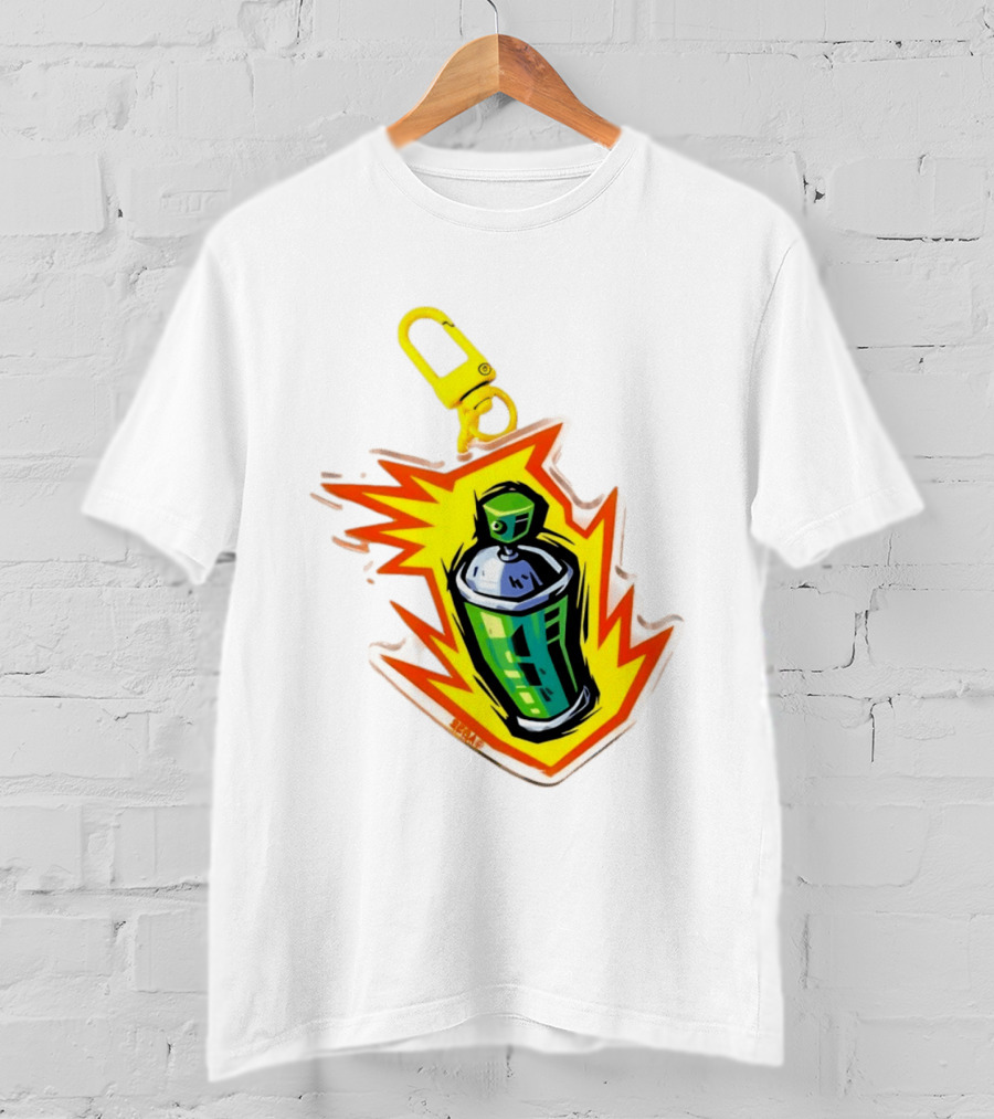 Tokyo To Tag Graffiti Spray Paint Can Yellow Burst Clip T-Shirt