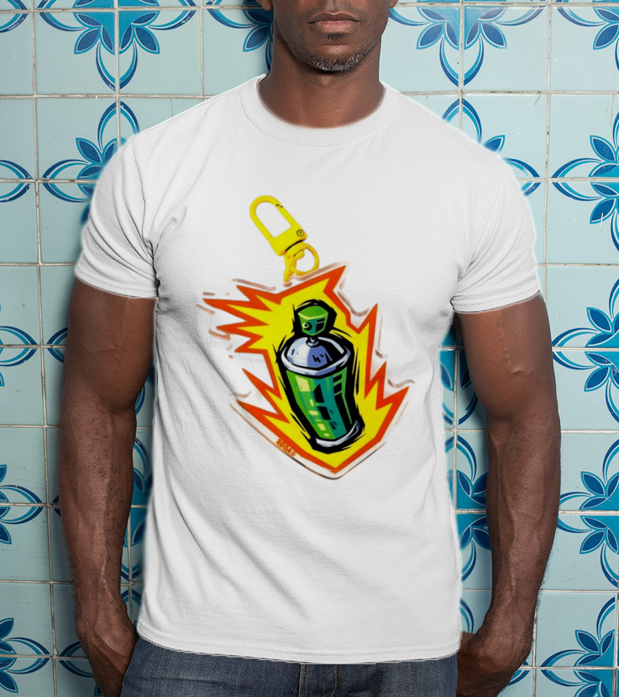 Tokyo To Tag Graffiti Spray Paint Can Yellow Burst Clip T-Shirt