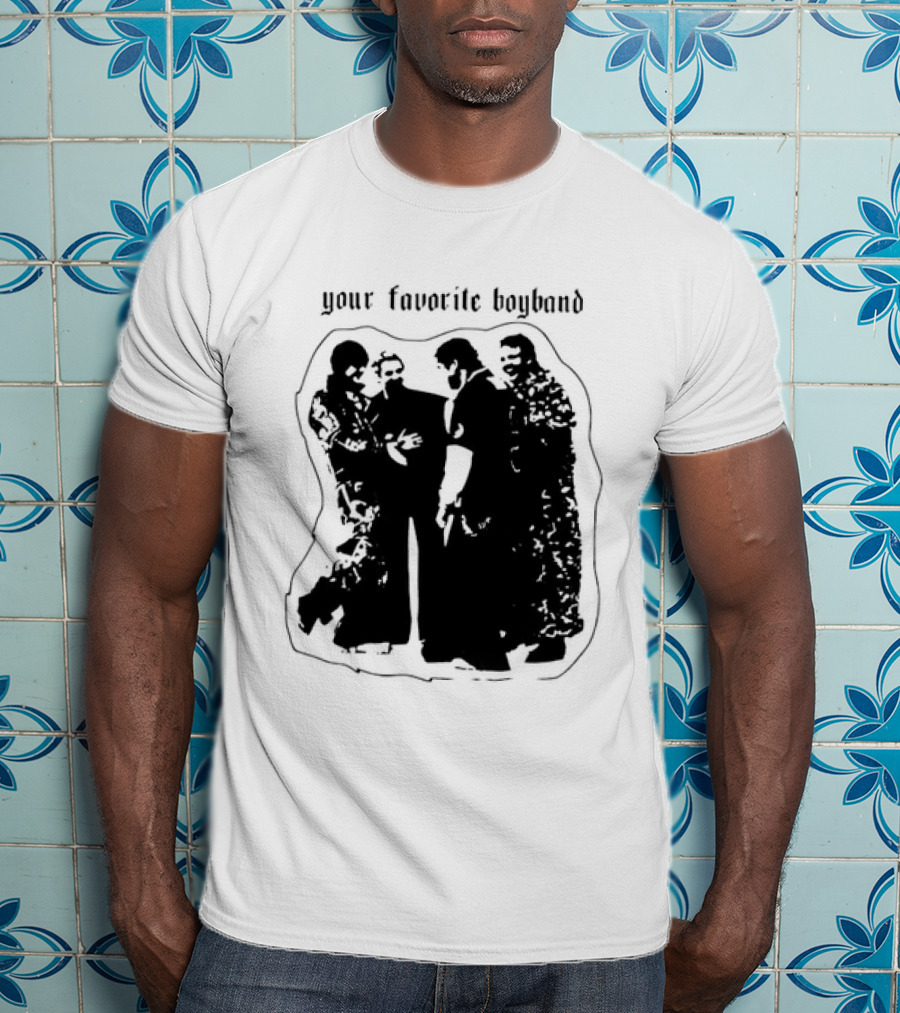 Your Favorite Boyband Silhouette Group Scene T-Shirt