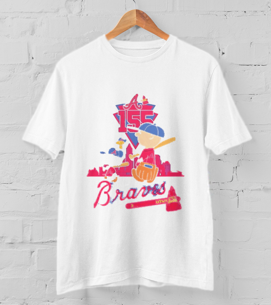 155th Anniversary Atlanta Braves Charlie Brown Snoopy 1871 2026 T-Shirt
