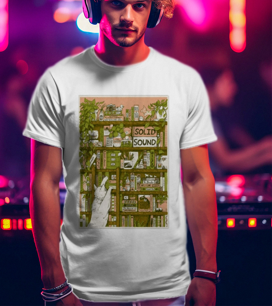 Wilco Solid Sound Festival June 26 28 2026 North Adams MA With Cat And Bookshelves T-Shirt