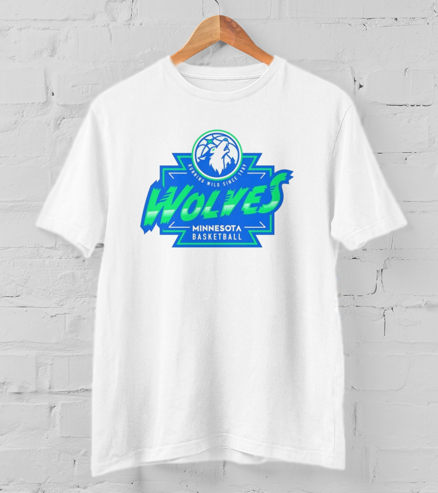 Wolves Minnesota Basketball Running Wild Since 1989 T-Shirt
