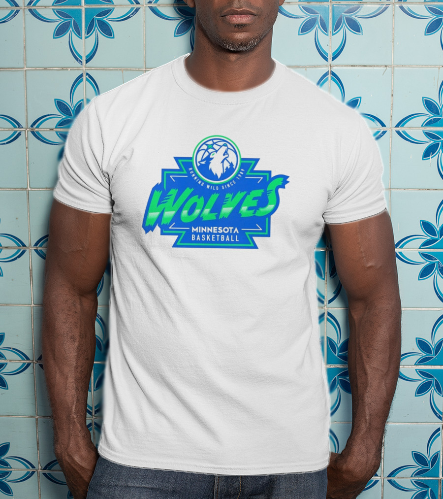 Wolves Minnesota Basketball Running Wild Since 1989 T-Shirt