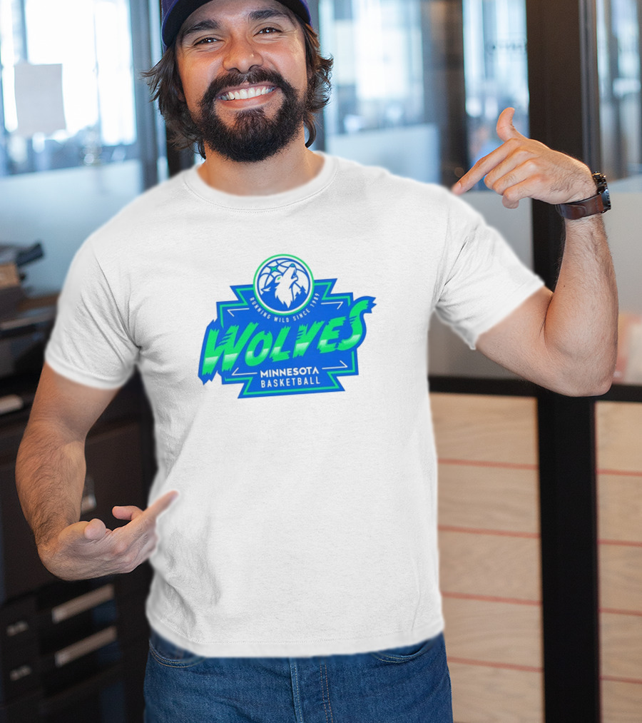 Wolves Minnesota Basketball Running Wild Since 1989 T-Shirt