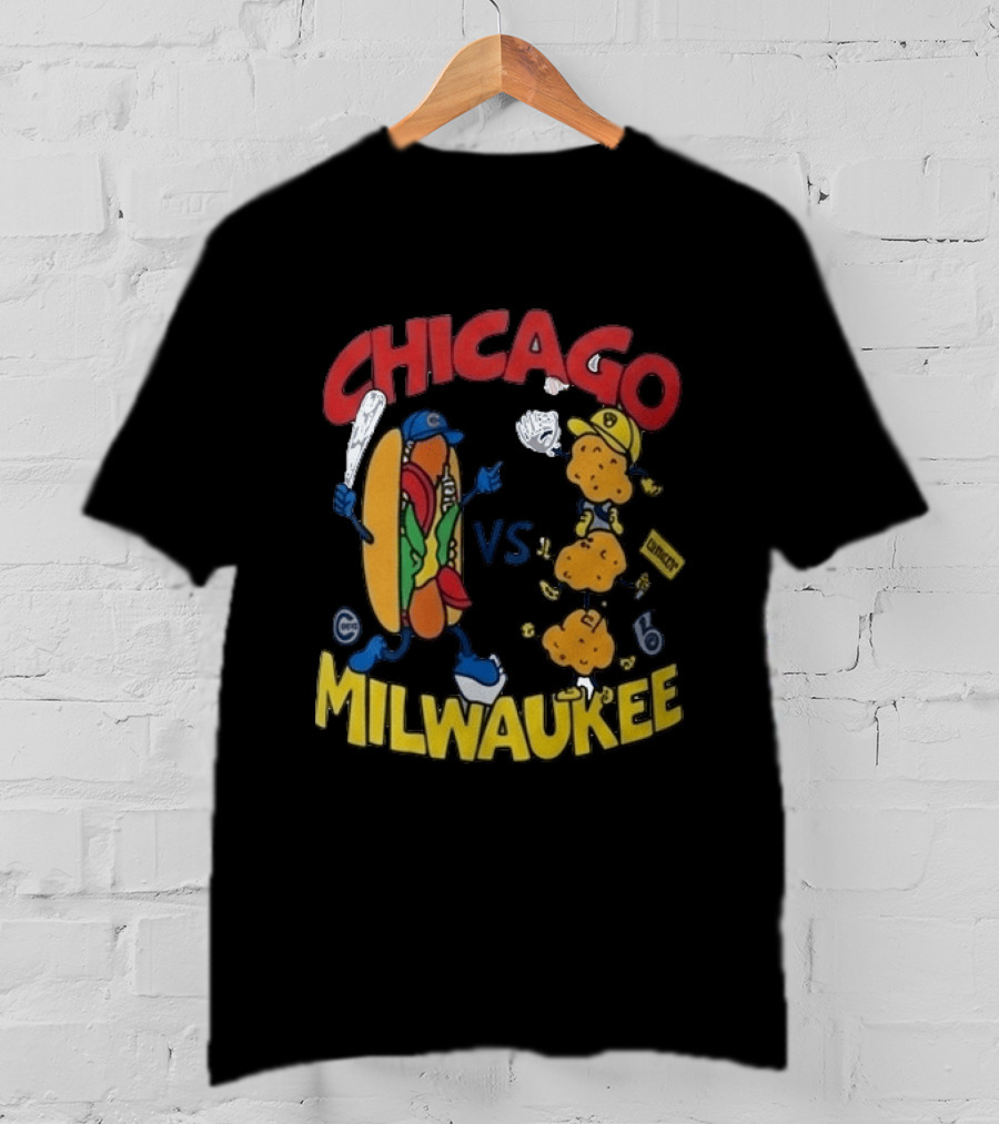 Chicago VS Milwaukee Baseball Hot Dog Cheese Curd Rivalry 2026 T-Shirt