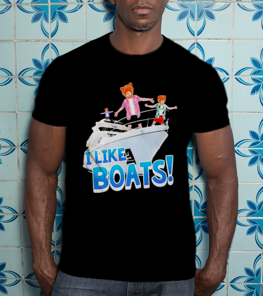Bearhead I Like Boats Teddy Bears On Yacht T-Shirt
