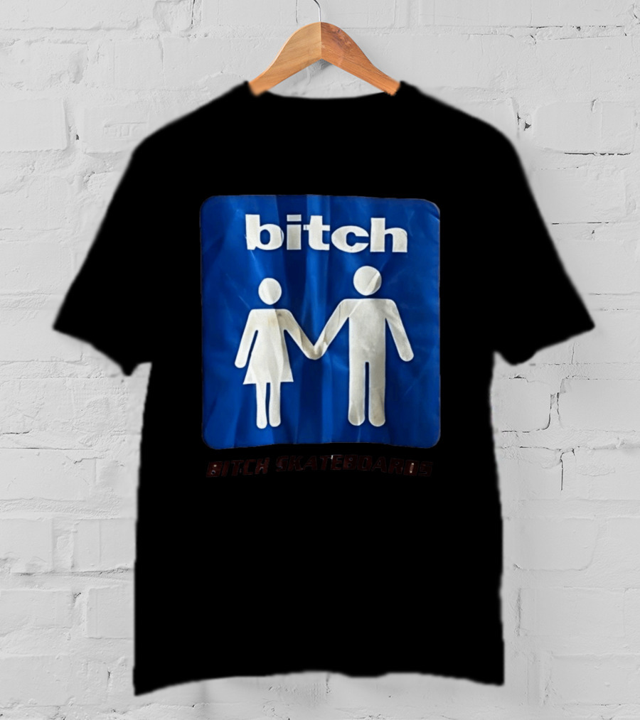 Bitch Skateboards Logo Holding Hands T-Shirt