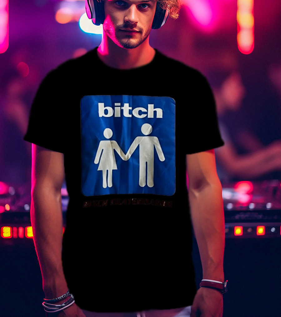 Bitch Skateboards Logo Holding Hands T-Shirt