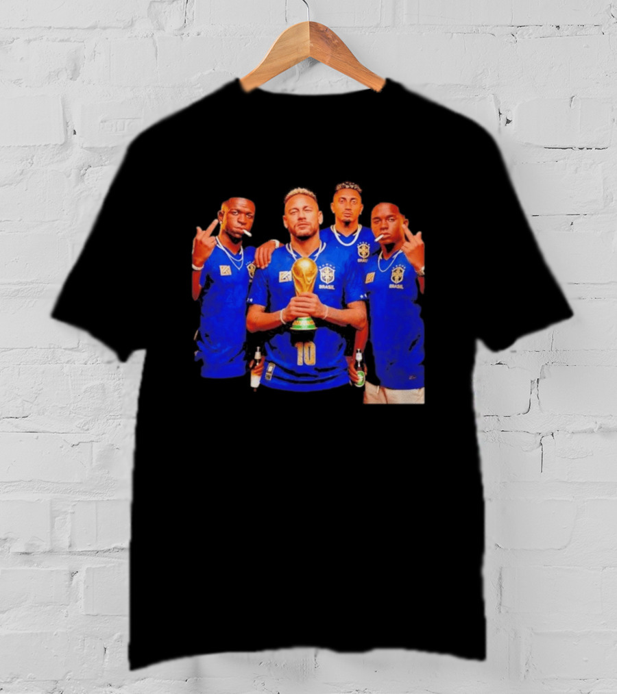 Brazil Fc Players Holding Trophy T-Shirt