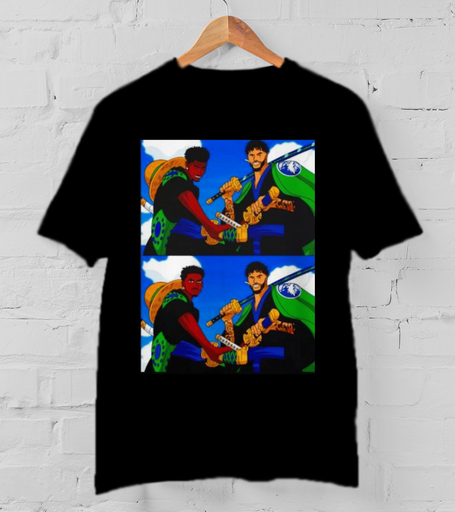 Edwards Luffy Towns Zoro Minnesota Timberwolves One Piece Crossover Fan T-Shirt