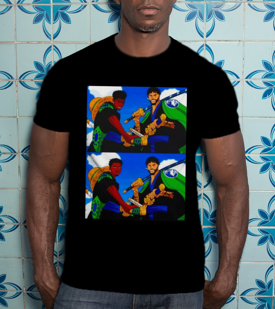 Edwards Luffy Towns Zoro Minnesota Timberwolves One Piece Crossover Fan T-Shirt