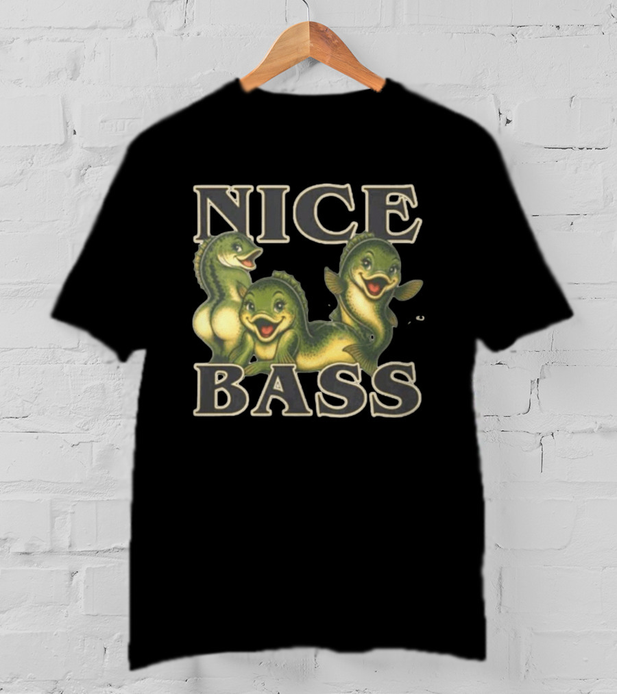 Cheerful Cartoon Fish Trio Nice Bass T-Shirt