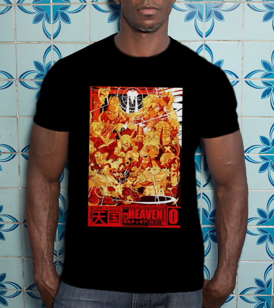 Guilty Gear Strive Characters Sol Badkai Ky Kiske May Ramlethal Heaven 10 Japanese T-Shirt