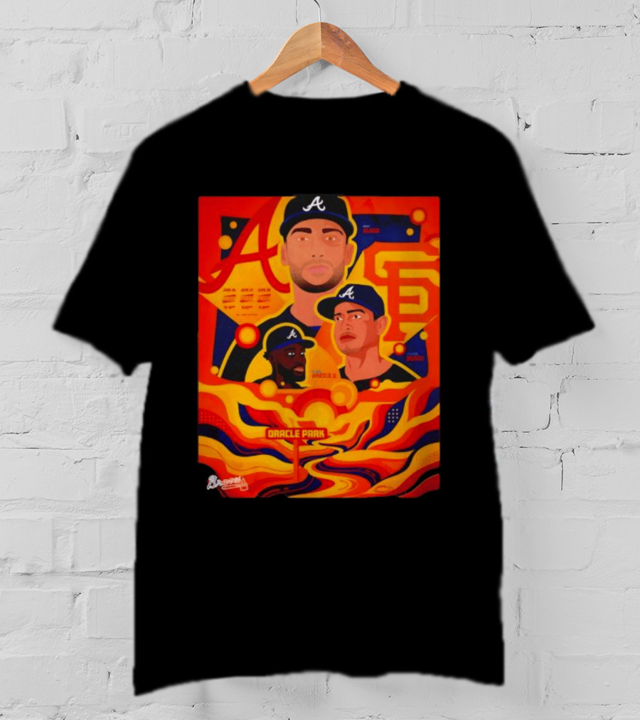 Atlanta Braves Vs. Giants Oracle Park Series Olson Dubon Harris II T-Shirt