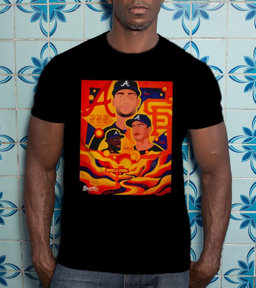 Atlanta Braves Vs. Giants Oracle Park Series Olson Dubon Harris II T-Shirt
