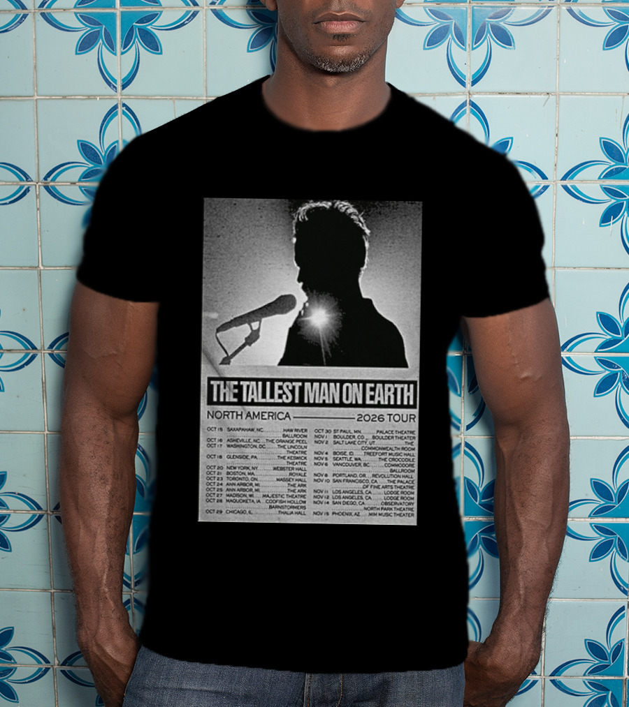 The Tallest Man On Earth North America 2026 Tour Dates T-Shirt