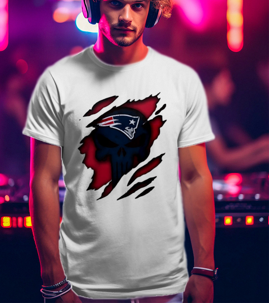 Patriots Skull Rip T-Shirt