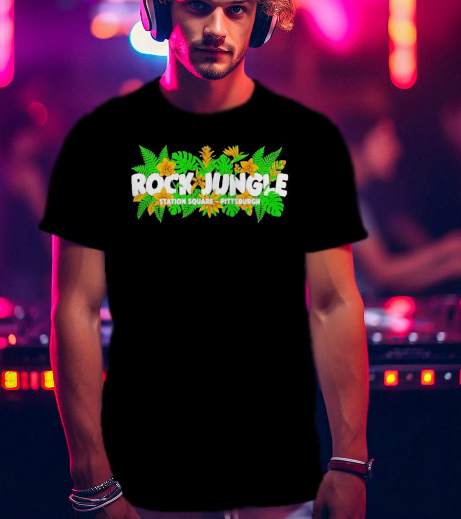 Rock Jungle Station Square Pittsburgh Tropical Foliage T-Shirt