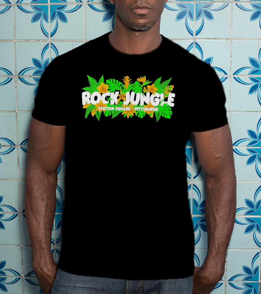 Rock Jungle Station Square Pittsburgh Tropical Foliage T-Shirt