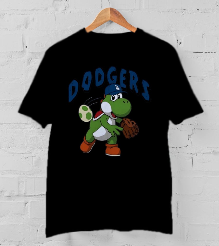 Dodgers Yoshi Throwing Egg Los Angeles California Secret Club T-Shirt