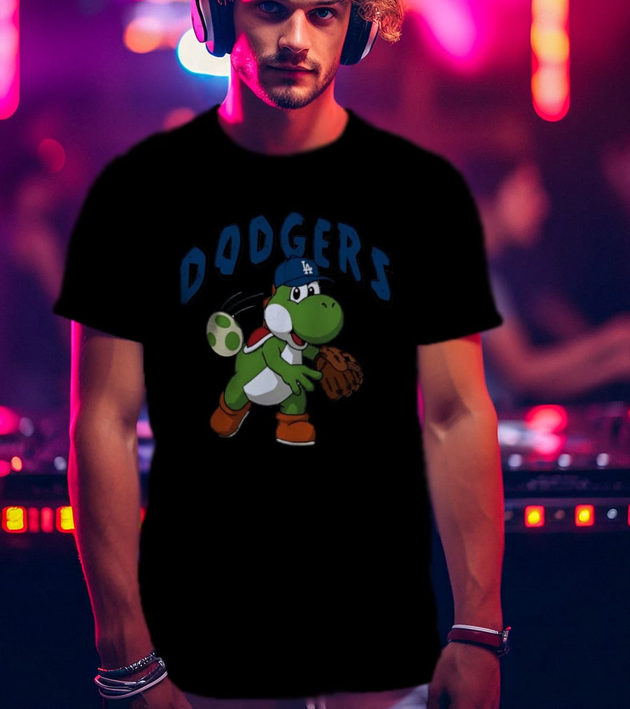Dodgers Yoshi Throwing Egg Los Angeles California Secret Club T-Shirt