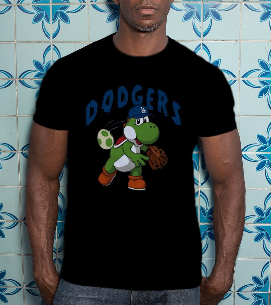 Dodgers Yoshi Throwing Egg Los Angeles California Secret Club T-Shirt