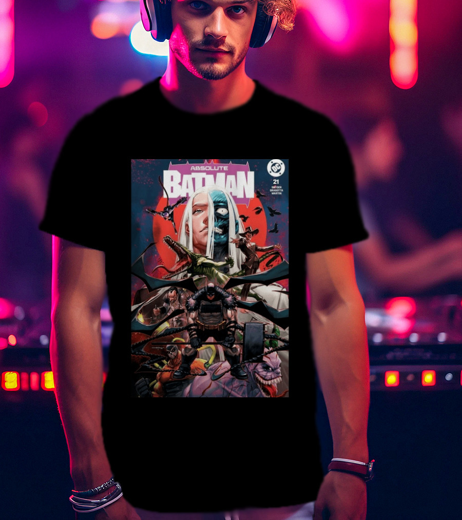 Absolute Batman #21 Santa Fung 2nd Special Gold Spot Foil Variant Knight Snyder Capullo Martini DC Comics T-Shirt