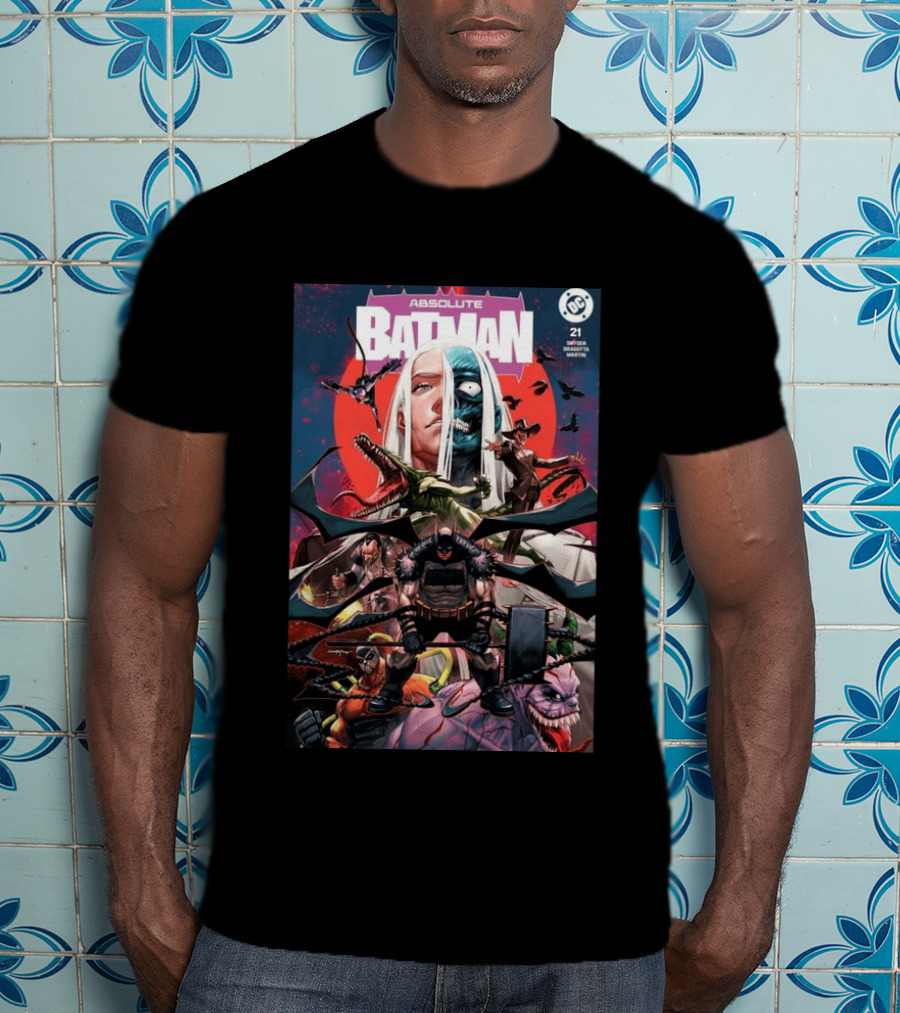 Absolute Batman #21 Santa Fung 2nd Special Gold Spot Foil Variant Knight Snyder Capullo Martini DC Comics T-Shirt