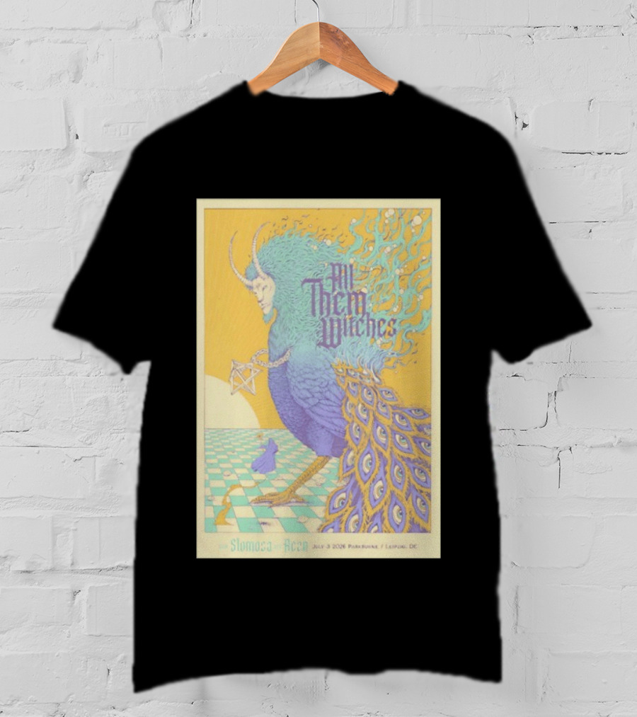 All Them Witches July 3 2026 Parkbuhne Leipzig DE Vintage With Slomosa And Rezn T-Shirt