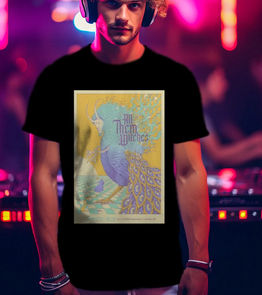 All Them Witches July 3 2026 Parkbuhne Leipzig DE Vintage With Slomosa And Rezn T-Shirt