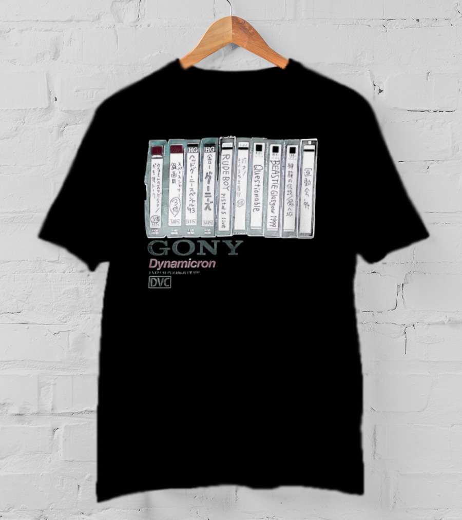 BEASTIE Glasgow 1999 Gony Dynamicron VHS Collection T-Shirt
