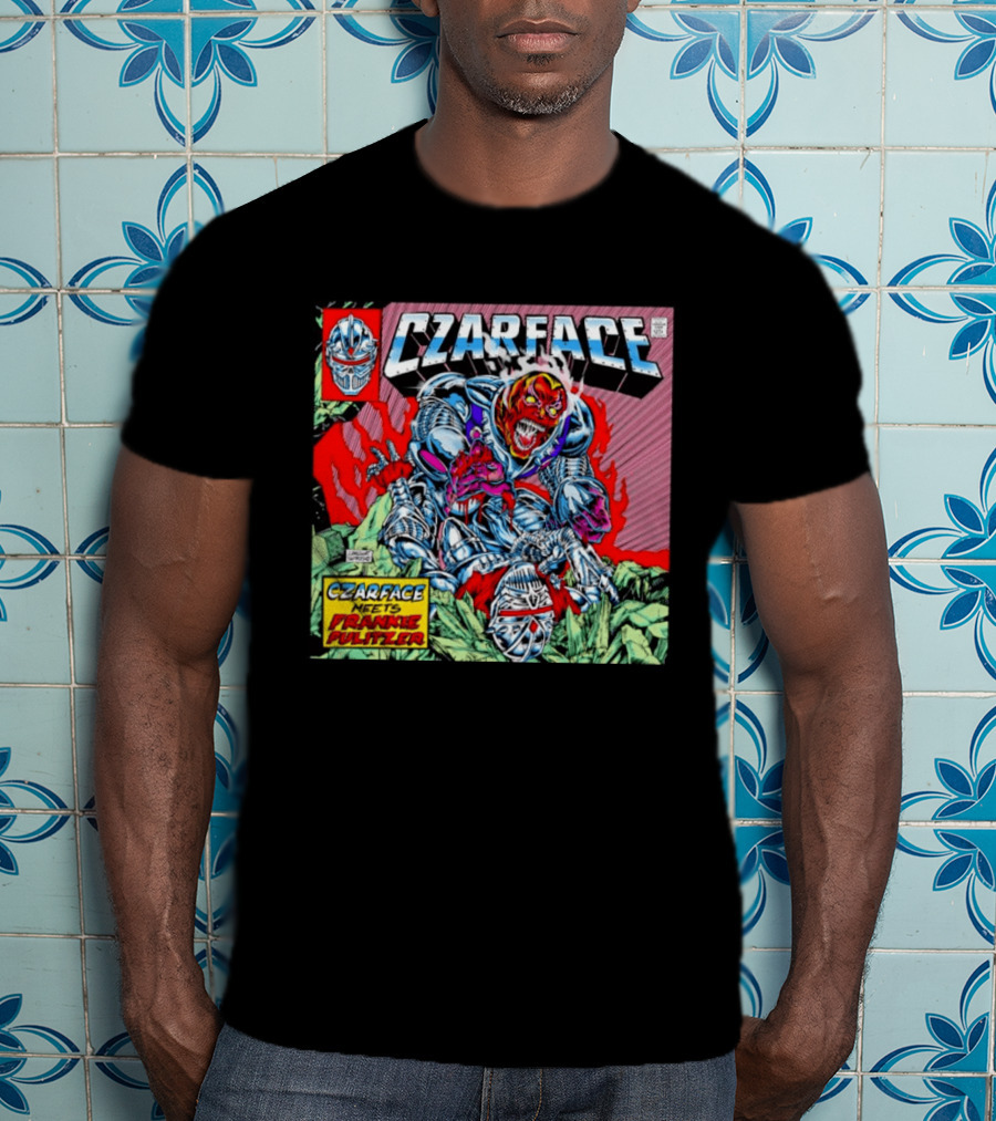Czarface Meets Frankie Pulitzer Comic Book Cover Art Villain Battle Scene T-Shirt