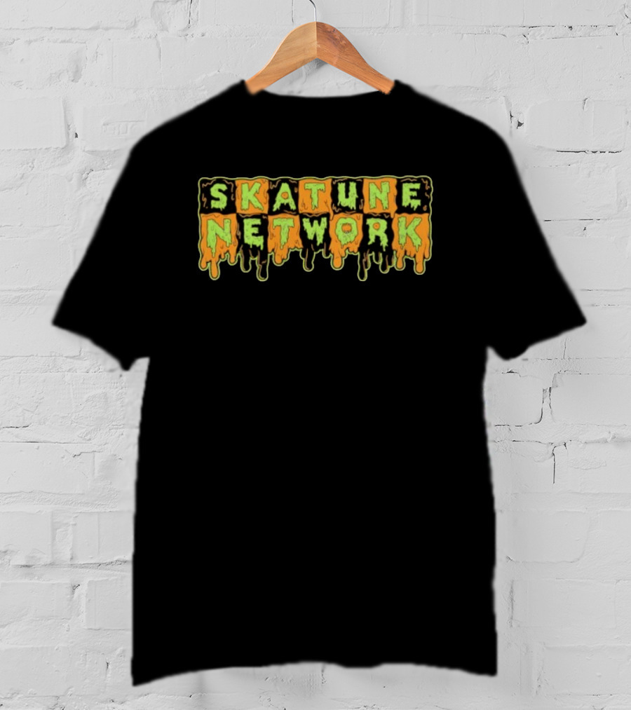 Skatune Network Horror Dripping Gooey Text Halloween T-Shirt