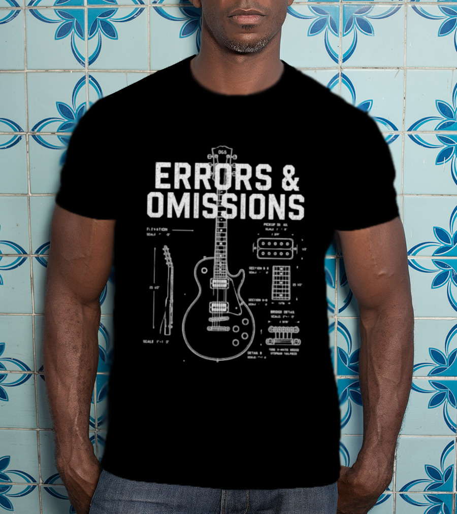 Errors And Omissions Guitar Schematic Blueprint T-Shirt