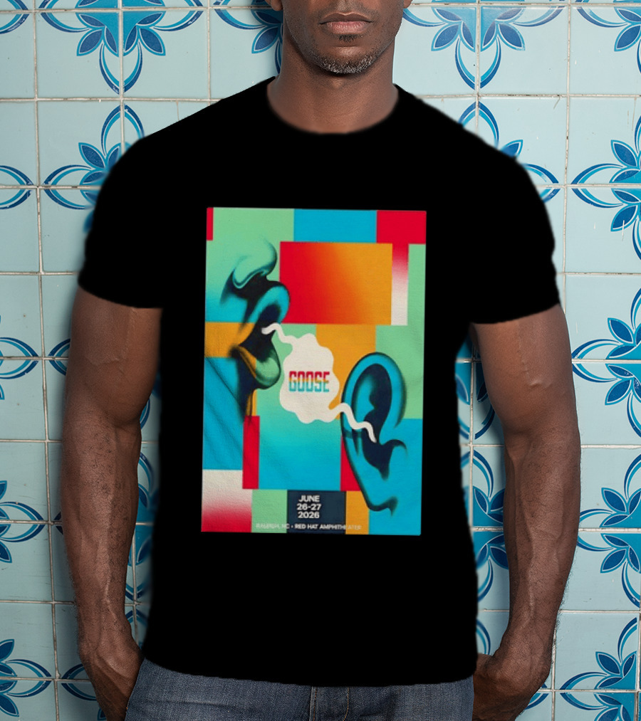 Goose Red Hat Amphitheater Raleigh NC June 26 27 2026 Vibrant Pop T-Shirt