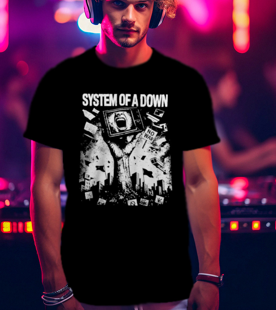 System Of A Down War Protest Television T-Shirt