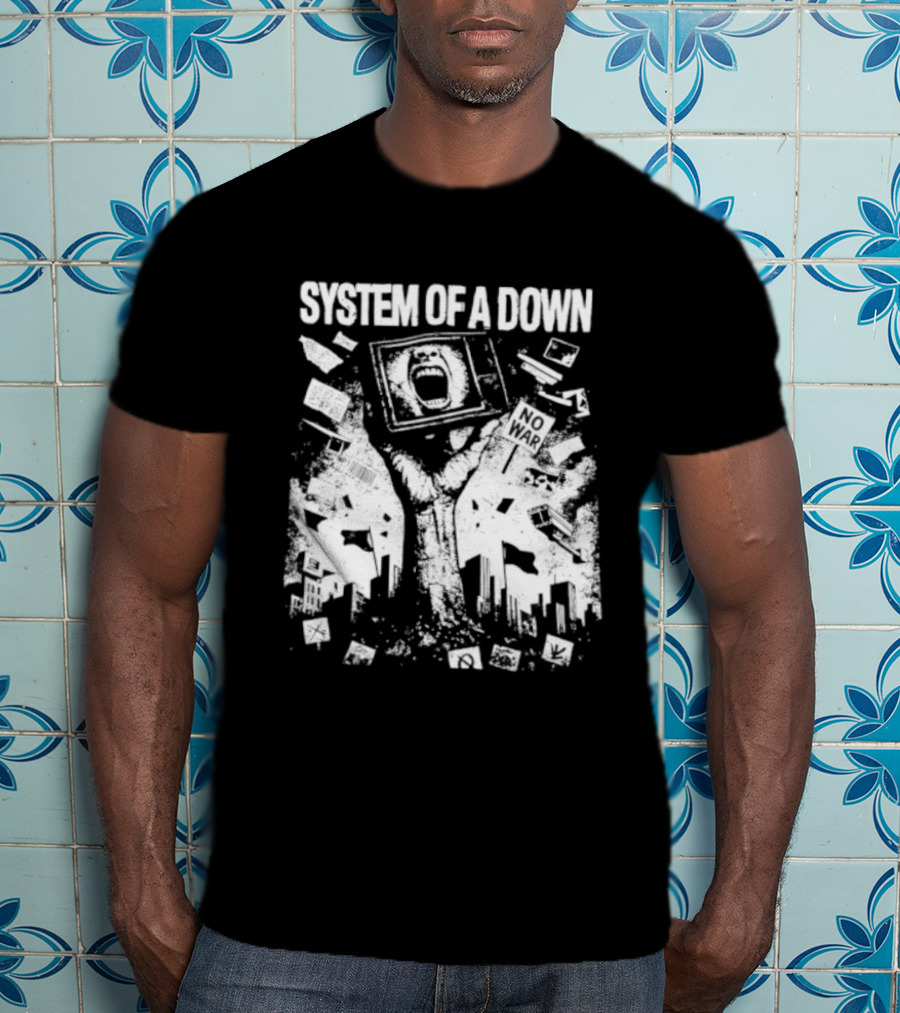 System Of A Down War Protest Television T-Shirt
