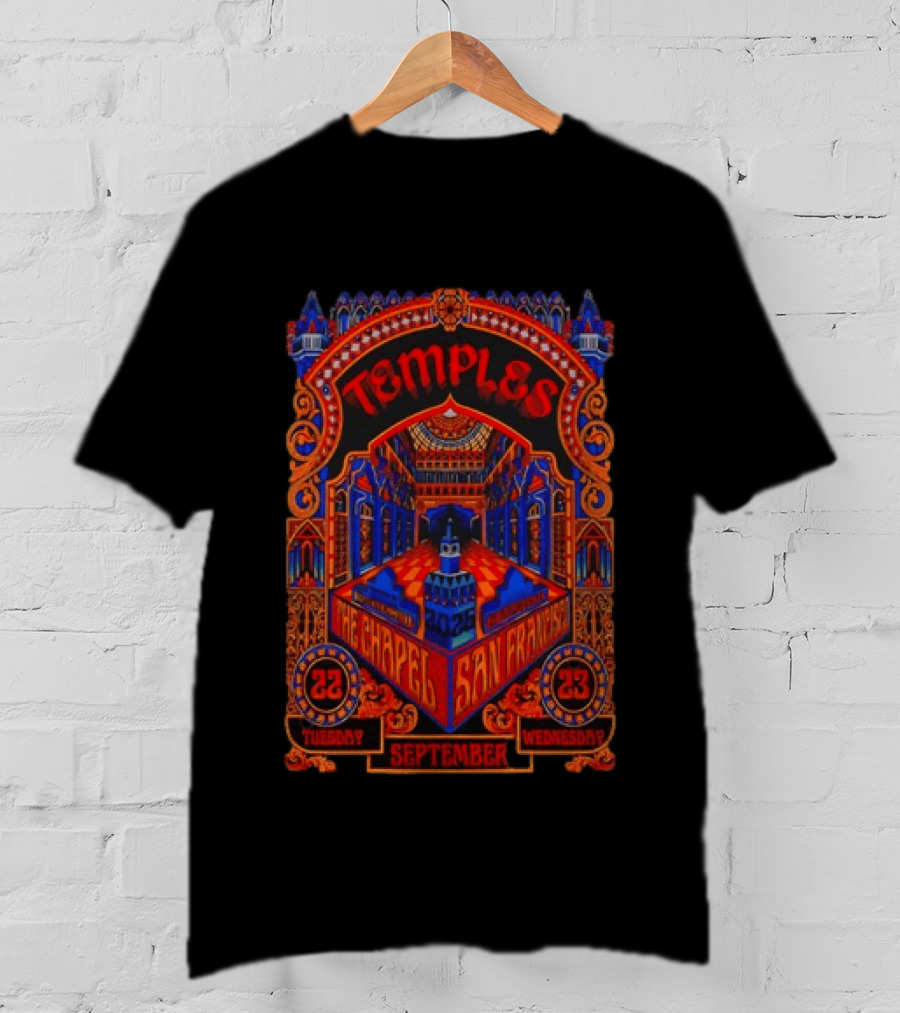 Temples The Chapel San Francisco September 22 23 2026 T-Shirt