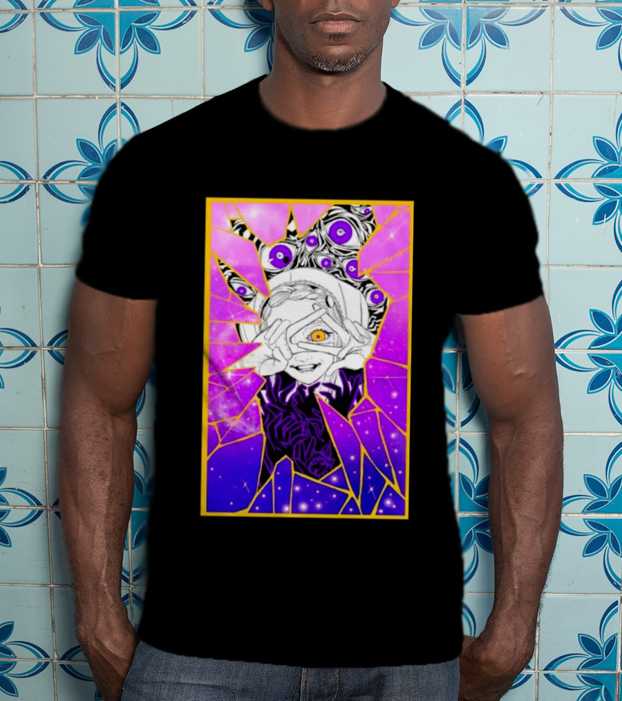 Makima Chainsaw Man Stained Glass Cosmic Galaxy Eyes T-Shirt