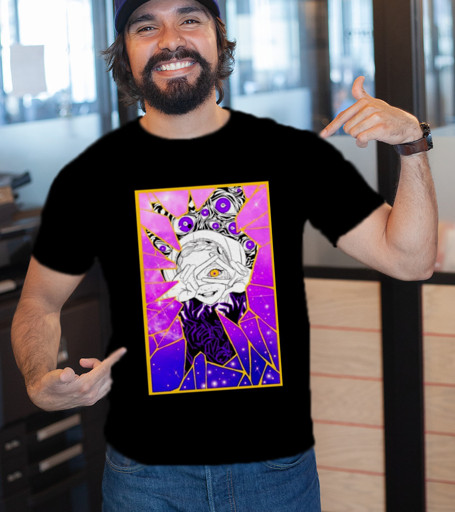 Makima Chainsaw Man Stained Glass Cosmic Galaxy Eyes T-Shirt
