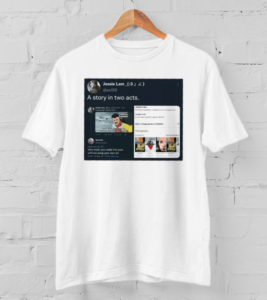 Jessie Lam A Story In Two Acts Tweet Comic Art Reference T-Shirt