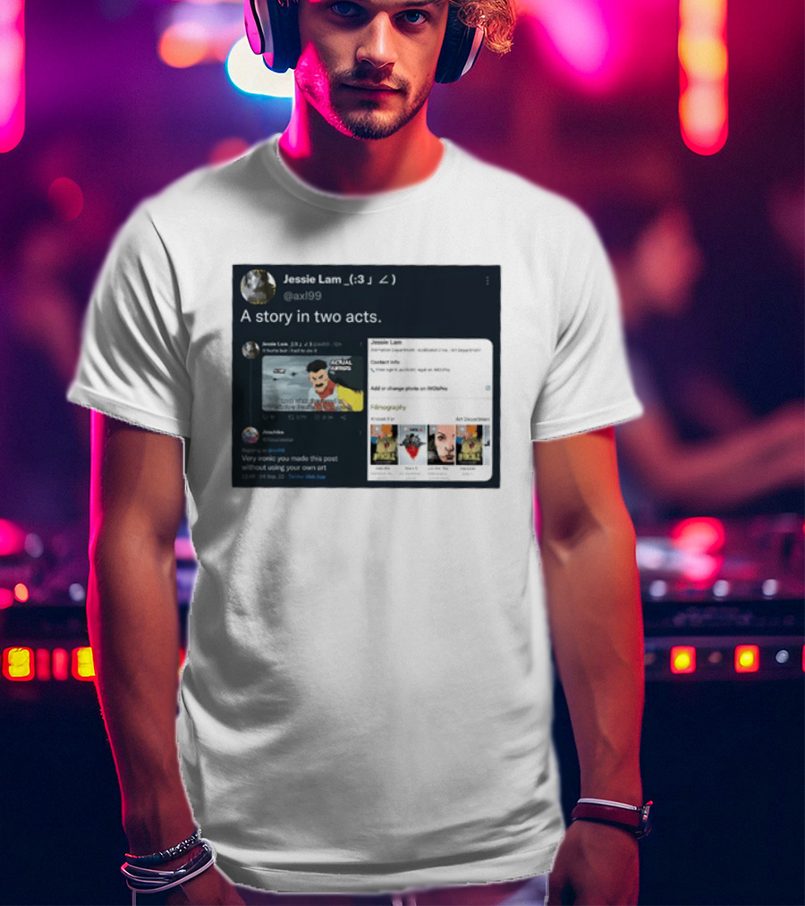 Jessie Lam A Story In Two Acts Tweet Comic Art Reference T-Shirt