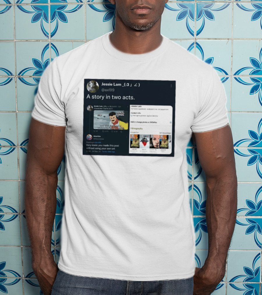 Jessie Lam A Story In Two Acts Tweet Comic Art Reference T-Shirt