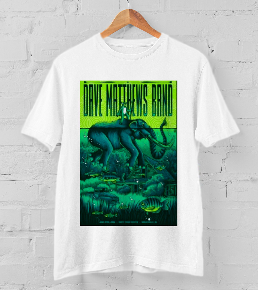 Dave Matthews Band Noblesville IN June 27 2026 Frog Elephant Lillypad Dreamscape T-Shirt