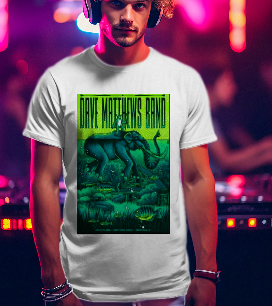Dave Matthews Band Noblesville IN June 27 2026 Frog Elephant Lillypad Dreamscape T-Shirt