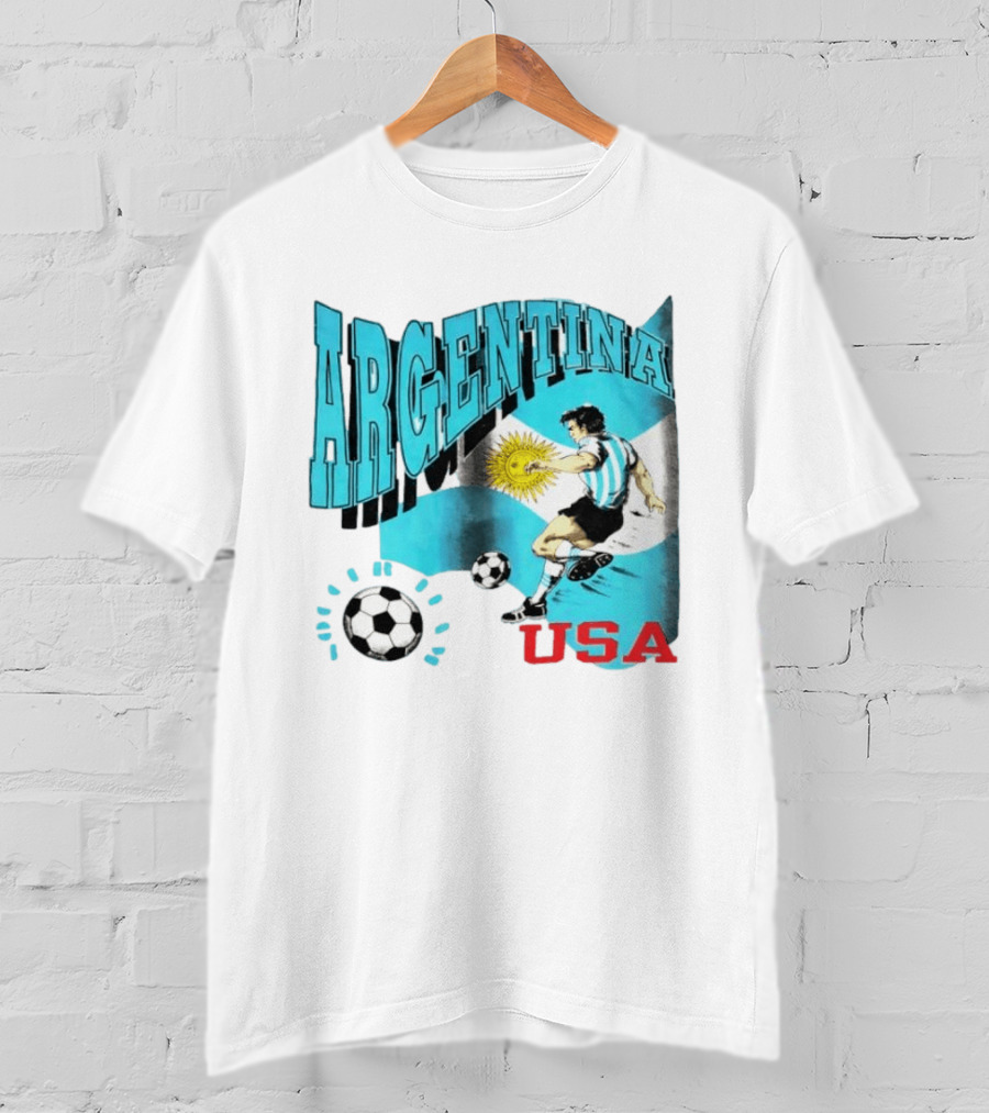 Argentina National Football Maradona Sun Of May USA Soccer T-Shirt