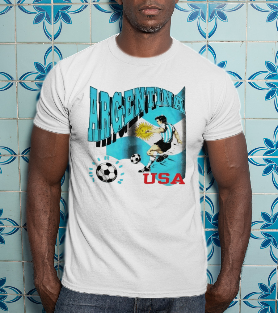 Argentina National Football Maradona Sun Of May USA Soccer T-Shirt